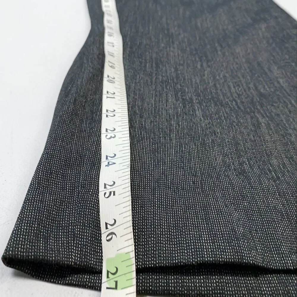 Dressbarn Women 18W Charcoal Grey Crosshatch Dress Slacks Wide Leg Trousers Work